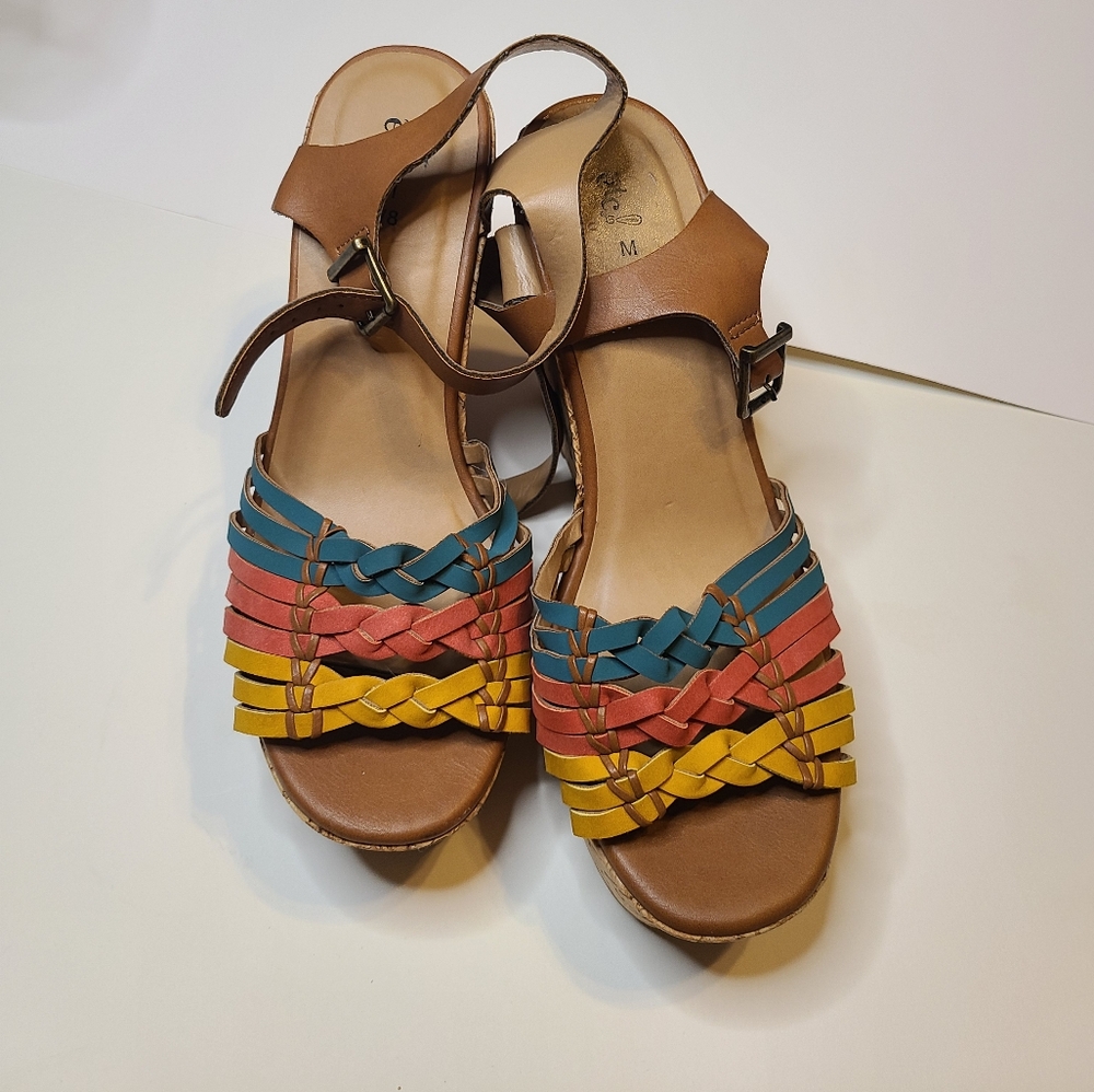 Rue 21 Multi Color Wedge Heels
